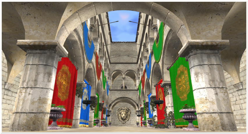 Crytek Sponza scene webassembly emscripten